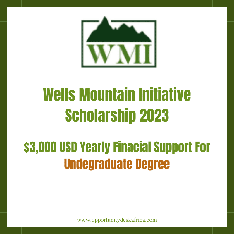 Wells Mountain Initiative Scholarship 2023 Funding Undergraduate